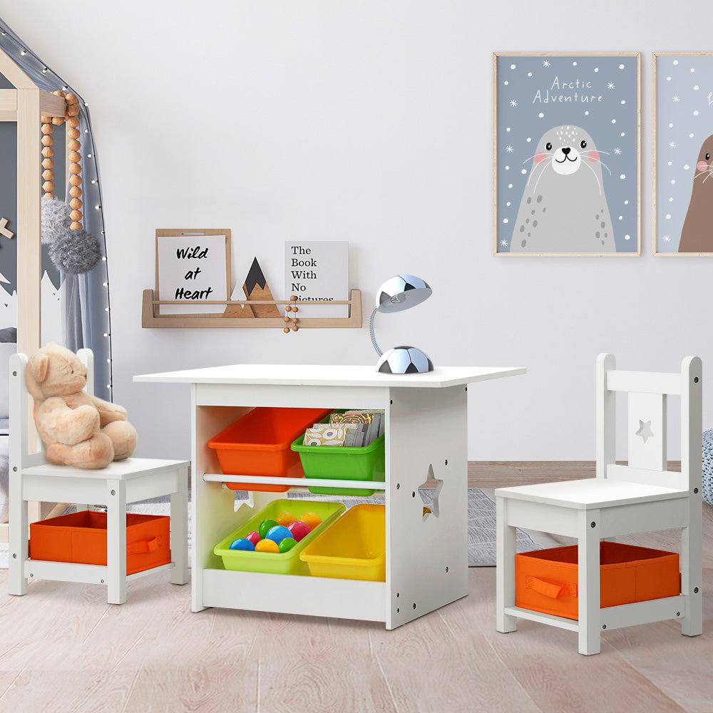 Keezi 3PC Kids Table and Chairs Set