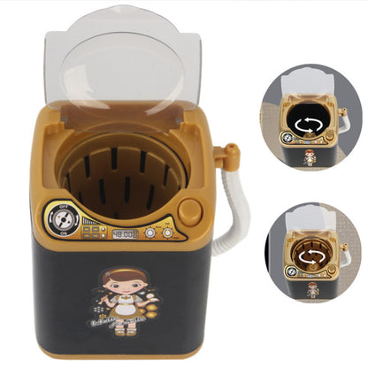 Mini Electric Washing Machine Dryer Play Set Gold