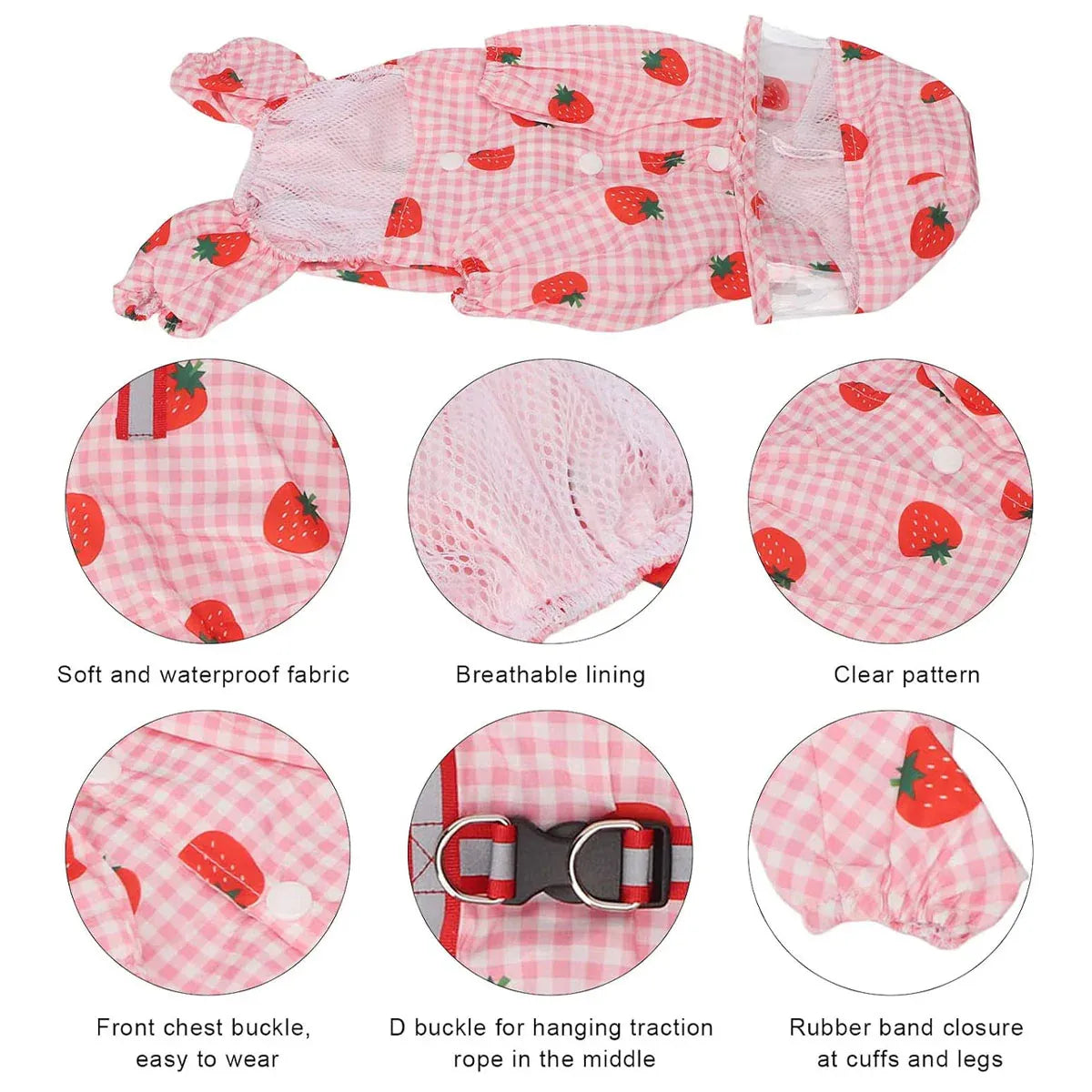Strawberry Fields Waterproof Raincoat