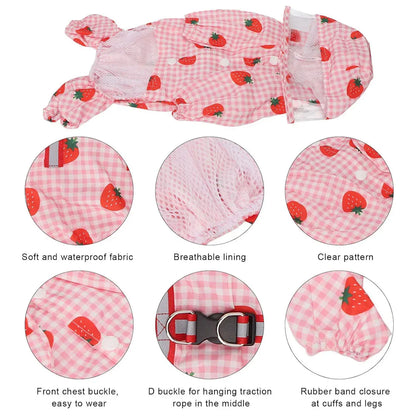 Strawberry Fields Waterproof Raincoat